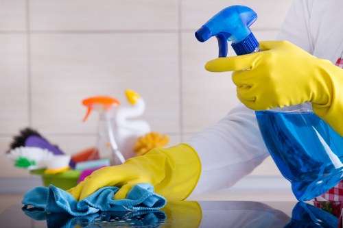 House cleaning team preparing a tidy room in Tufnell Park