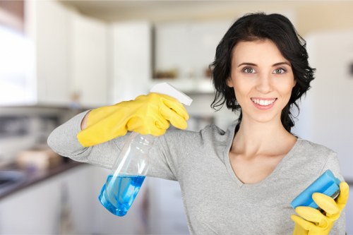 Professional exterior cleaning of a mixed-use building frontage