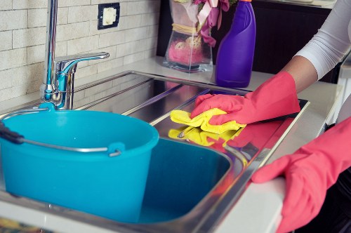 Upholstery cleaning equipment used in a North London home